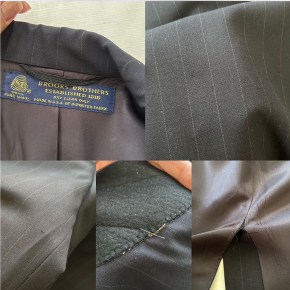 Vintage Brooks Brothers Pinstripes Sport Coat Navy. - Picture 5 of 8